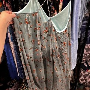 Gilli Mint Floral Dress with Spaghetti Straps